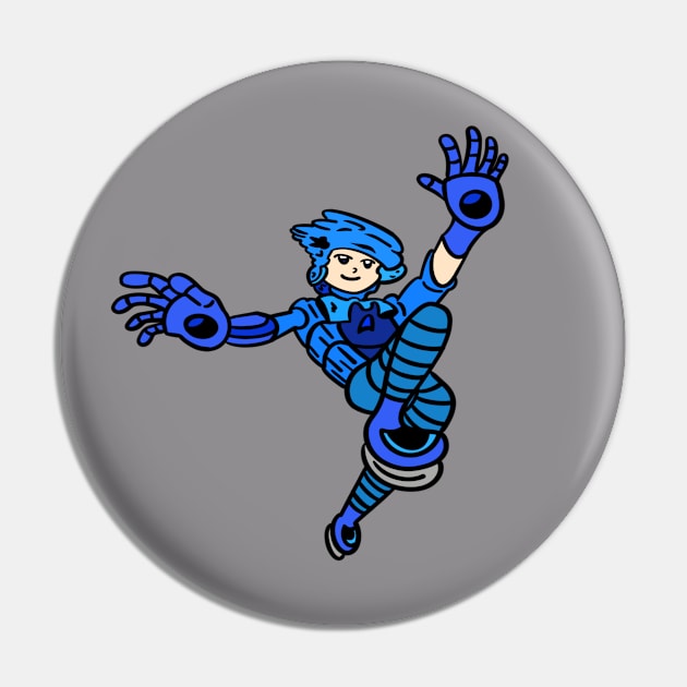 Cute cartoon ice skater Pin by Andrew Hau