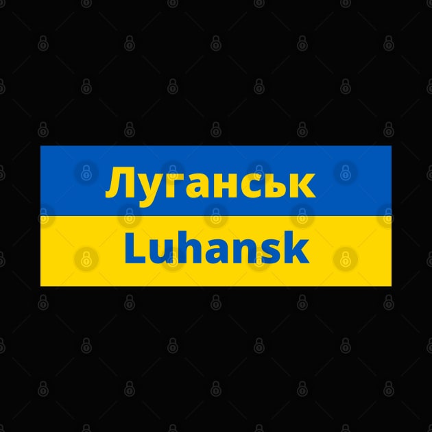 Luhansk City in Ukraine Flag by aybe7elf