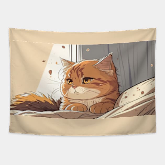 Fluffy Garfield Tapestry by Retrofit