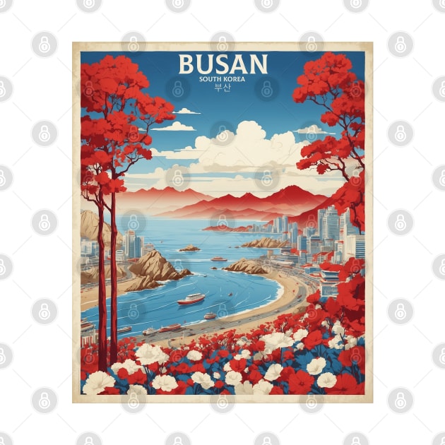 Busan South Korea Travel Tourism Retro Vintage by TravelersGems