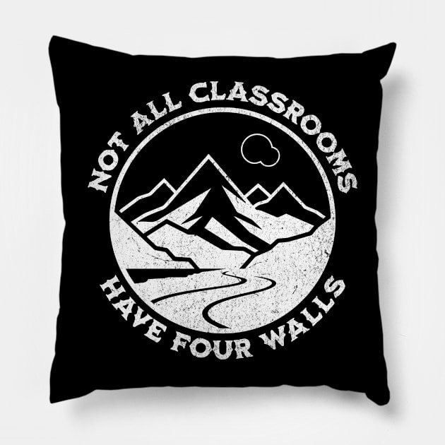 Not All Classrooms Have Four Walls Pillow by BankaiChu