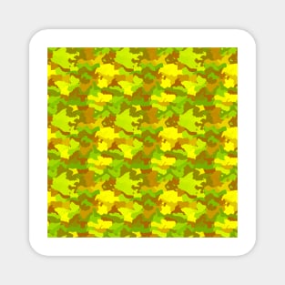 Yellow and Green Tropical Rainforest Camo Camouflage Magnet