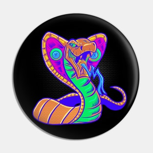 Neon Orange Cobra Pin