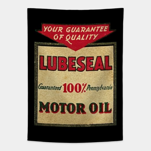 Lubeseal Motor Oil Tapestry by Wright Art