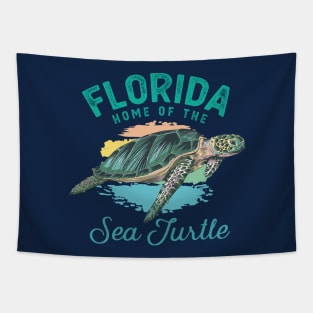 Florida Home Of The Sea Turtle Tapestry