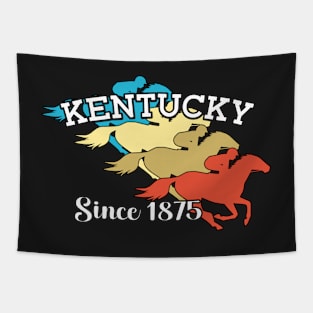 KENTUCKY HORSE RACING SINCE 1875 - HORSE RACE RETRO DESIGN Tapestry