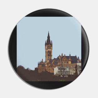 Glasgow University tower Pin