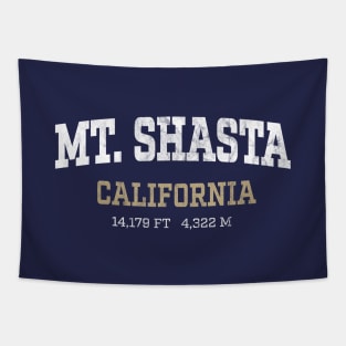 Mt Shasta California - Cascades 14er  - White Vintage Arch Tapestry