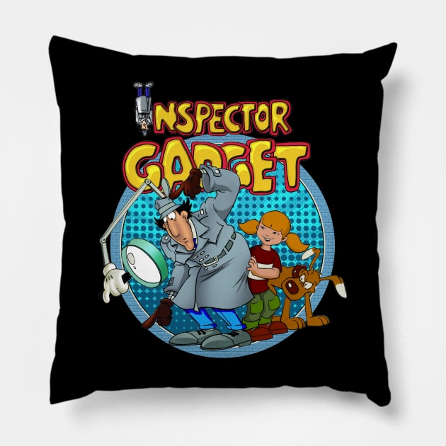 Go Go Gadget Action Exploring The Inspector Gadget Film Pillow by Crazy Frog GREEN