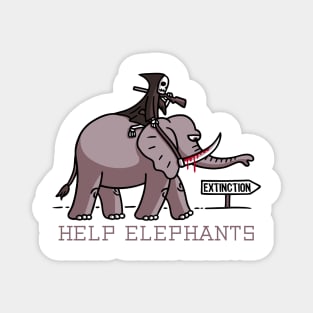 Help Elephants Magnet