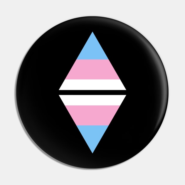 #nerfingwithpride Auxiliary Logo - Transgender Pride Flag Pin by hollowaydesigns