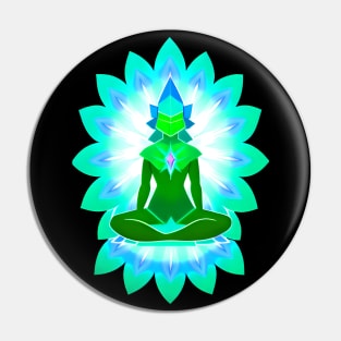Aura Green Meditation 02 Pin