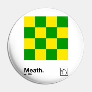 County Meath / Original Retro Style Minimalist Poster Design Pin