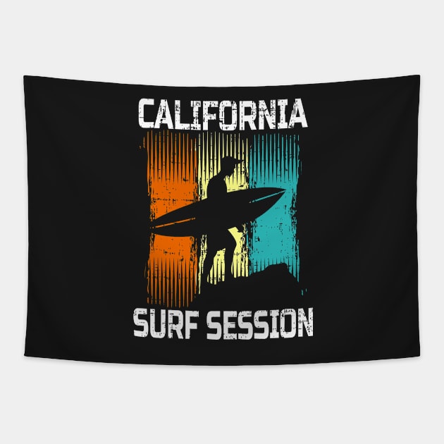 California Surf Session Tapestry by D3monic