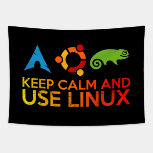 Keep Calm And Use Linux Tapestry