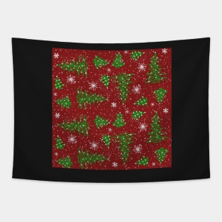 Trees and Snowflakes Tapestry