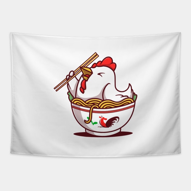 CHICKEN SOUP SUPERBOWL Tapestry by Vansa Design