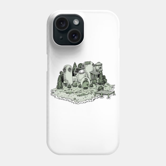 Island-house Phone Case by awcomix