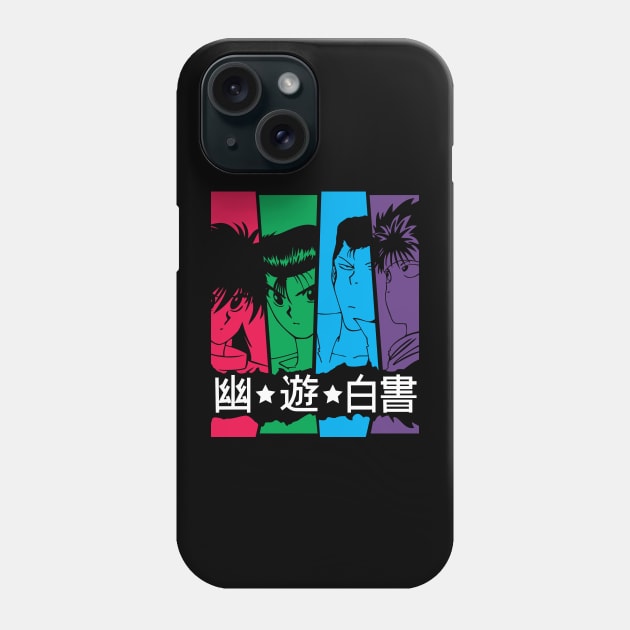 Yu Yu Hakusho Spirit Team Anime Fanart Phone Case by Planet of Tees