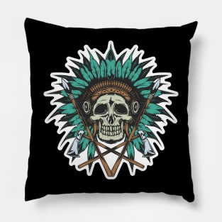 aboriginal skull Pillow