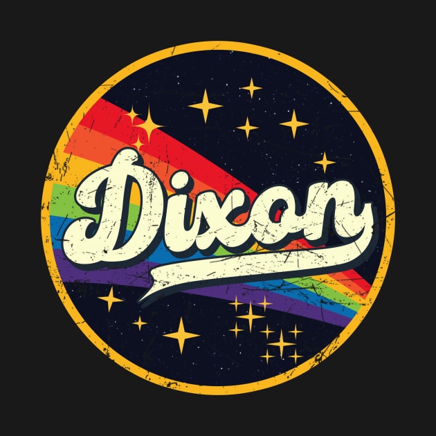 Dixon // Rainbow In Space Vintage Grunge-Style by LMW Art