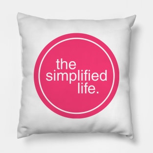 The Simplified Life Logo Magenta Pillow