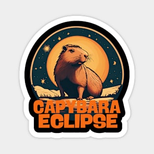 Total Solar Eclipse Capybara 2024 Magnet