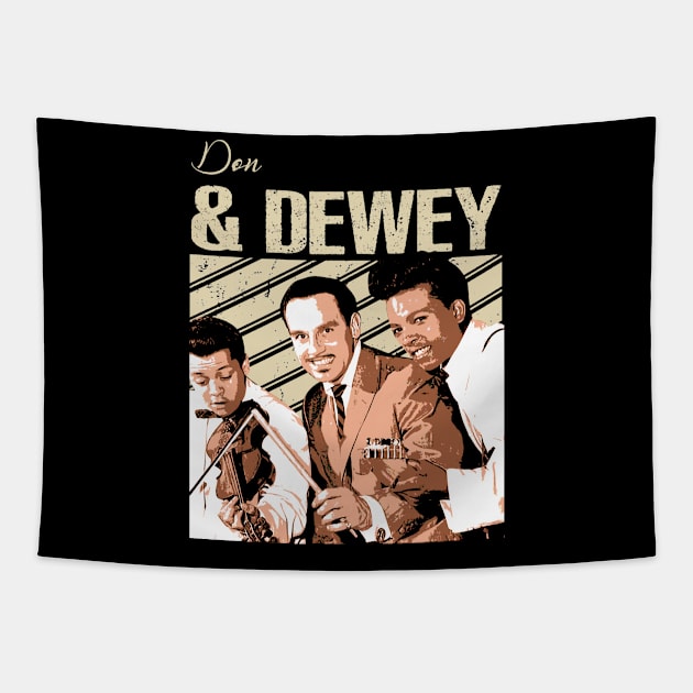 Golden Era Rhythm & Blues Dewey Nostalgic Musical Essentials Tapestry by Super Face