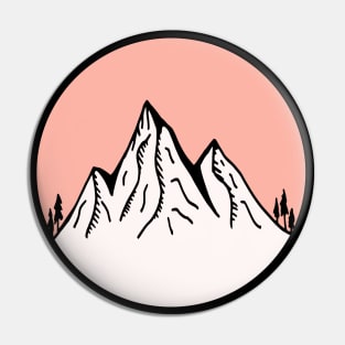 Mountains Sketch V14 Pin