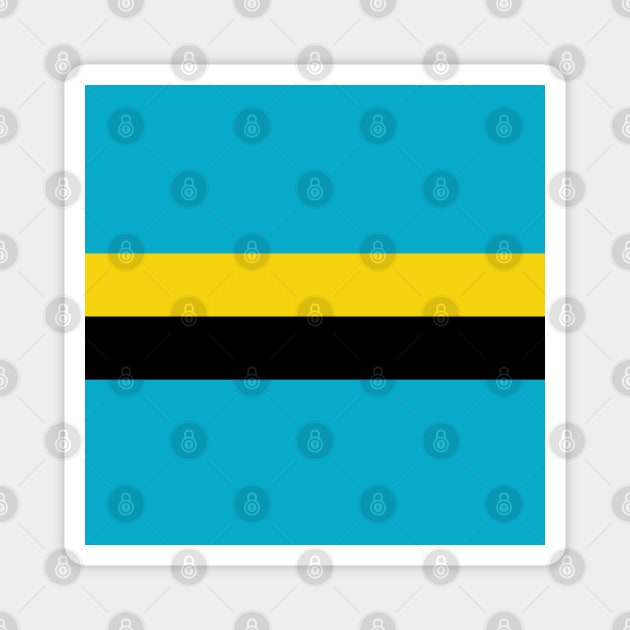 Bahamas Color Block - Blue Black Gold Magnet by IslandConcepts