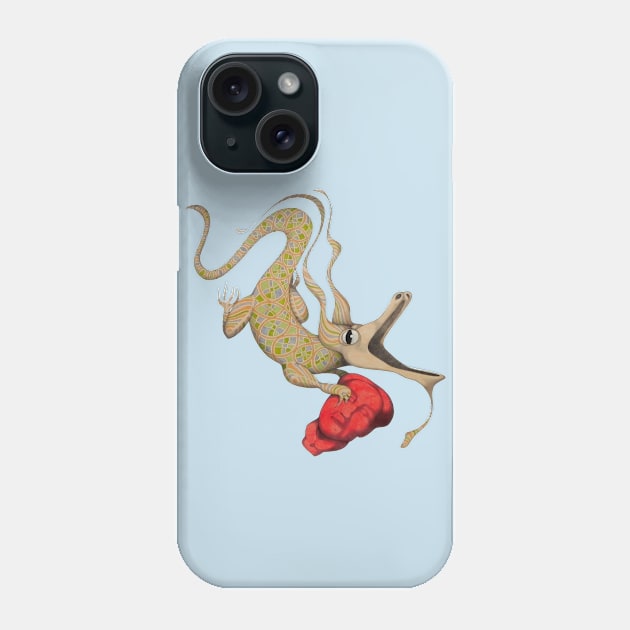 dragon with Mao's head Phone Case by federicocortese