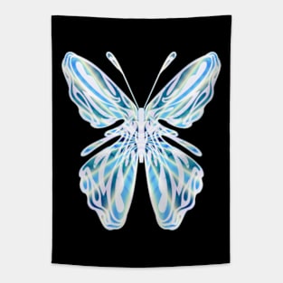 Fantasy Butterfly with Glowing Blue Wings Tapestry