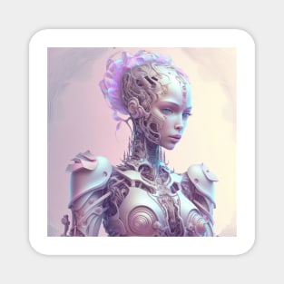 Portrait in Pastel Colors of A Fractal Robot Magnet