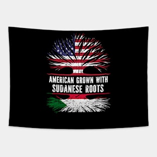 American Grown with Sudanese Roots USA Flag Tapestry