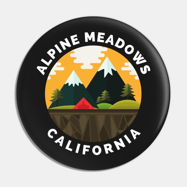 Alpine Meadows Ski Snowboard Mountain California Yosemite - Travel Pin by Famgift