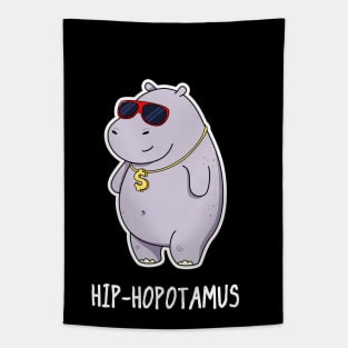 Hip-Hop-Potamus Cute Hippo Pun Tapestry