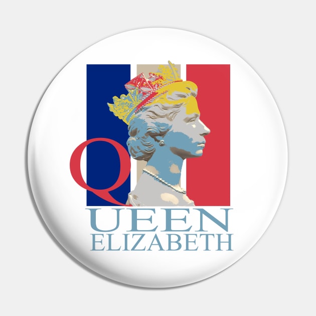 Queen Elizabeth Pin by Creation Cartoon