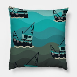 Nautical fishing pattern Pillow