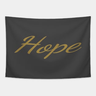 Hope Gold Typography Art Minimal Design Tapestry