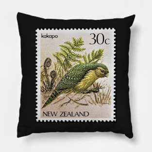 Kakapo New Zealand Stamp Print Pillow