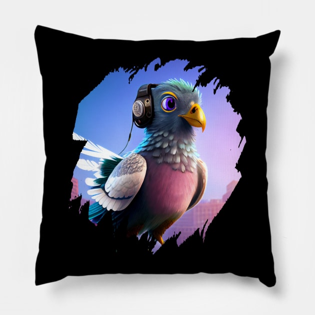 Pierre the Pigeon-Hawk Pillow by Pixy Official