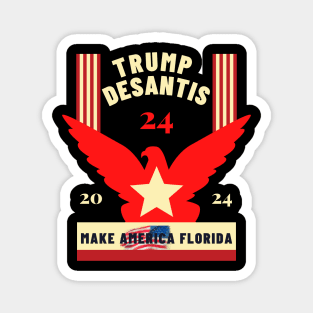 Trump DeSantis 2024 Make America Florida Magnet