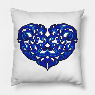 Blue Heart Pillow