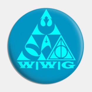 Aquamarine WWG logo Pin