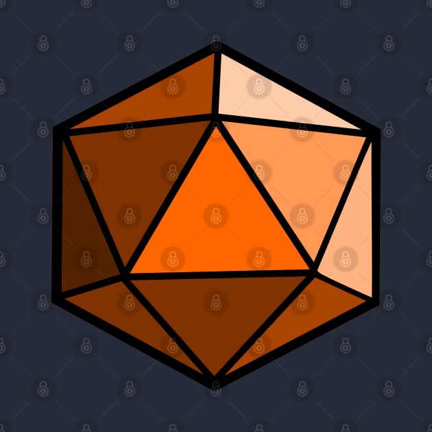 D20 Polyhedral Dice - Orange by Crew