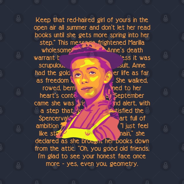 Anne of Green Gables Portrait and Quote by Slightly Unhinged