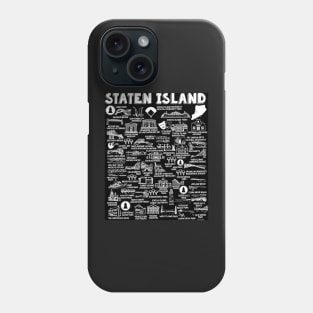 Staten Island Map Art Phone Case