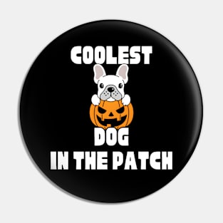 Halloween coolest dog in the patch Pin