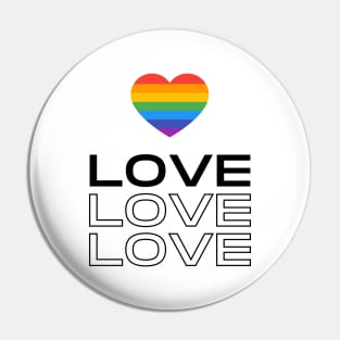 Rainbow pride love winds LGBTQ ally Pin