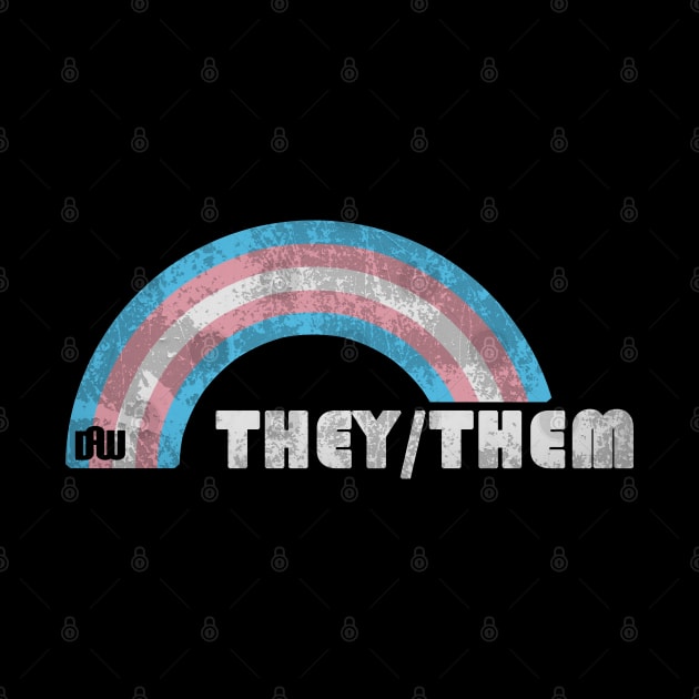 Grunge Transgender Pride - They/Them Pronouns by Daniela A. Wolfe Designs